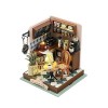 Folpus Maison de poupée Miniature à Monter soi-même, Puzzle 3D avec lumières LED, boîte de Chambre en Bois, Artisanat, Jouets