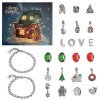 5 Pcs Calendrier de lAvent 2023 | Calendrier de lAvent 24 jours de Noël | Kit de fabrication de bracelets Créer une ambianc