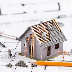 Ketogauu Lot de 60 mini briques Cinder Blocks - Échelle 1:12 - Mini briques en béton miniatures - Petits paysages - Accessoir