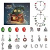 5 Pcs Calendrier de lAvent 2023 | Calendrier de lAvent 24 jours de Noël | Kit de fabrication de bracelets Créer une ambianc