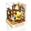 Cuteefun Maquette Maison Miniature pour Débutants à Construire, DIY Maison de Poupée Miniature Bois en Kit avec Meubles Anti-
