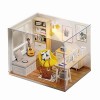 Fiorky Maison de poupée miniature 3D en bois faite à la main pour décoration de chambre B 