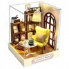 Maison de poupée miniature faite à la main pour adultes et enfants - Cadeau créatif salle détude de loisirs 