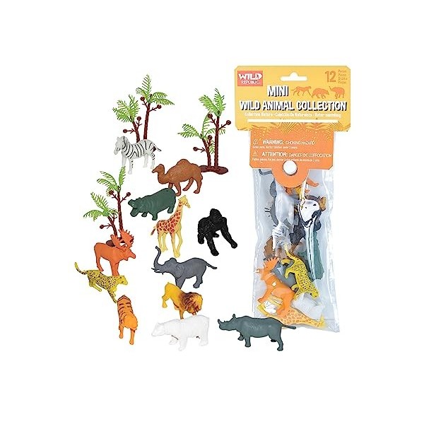 Smosyo Lot de 6 figurines miniatures d'animaux de la forêt - Motif