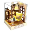 Enfants Bricolage Maisons de poupées Miniatures en Bois Petite Maison Cadeau Jouets Roombox Maison de poupée Meubles boîte th