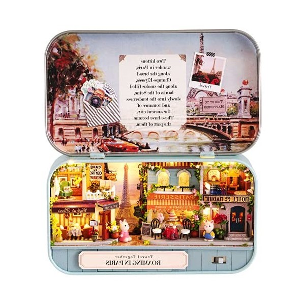 Maison de poupée, pour les personnes de plus de 14 ans Excellent cadeau de Noël Kit de maison de poupée miniature Profitez du