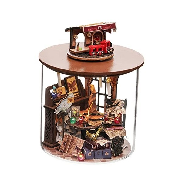 de Maison de Poupée Miniature Bricolage Bouteille de Rêve Artisanat 3D Puzzle Petite Maison, de Modèle de Maison de Poupée po