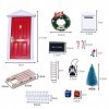 Leadrop Kit de Noël réaliste pour maison de poupée Mini maison de poupée Kit de Noël miniature Scène modèle photo accessoires
