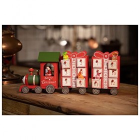 Calendrier de lAvent en forme de train 15x40x10 cm