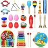 Jojoin Instrument de Musique Enfant - 25PCS Instrument de Musique Bebe avec Tambourin Xylophone - Instruments de Musique pour