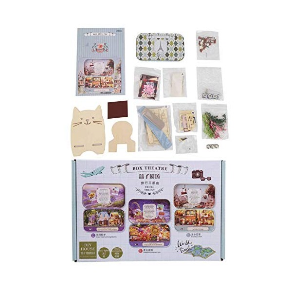 Maison de poupée, excellent cadeau de Noël, élégant et beau, profitez du plaisir des jouets de bricolage pour les filles pour