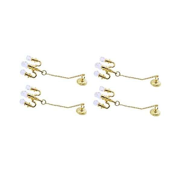 Toyvian 4 Pcs Maison De Poupée Bricolage Lustres Suspendus Accessoires Pendentifs Cadeaux Artisanat Filles Décoration De Tabl