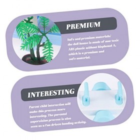 Totority 1 Set Bricolage Villa Château Maison De Poupée Kit Jouets Miniature Maison De Poupée Kit 3D Maison Puzzle 3D Château