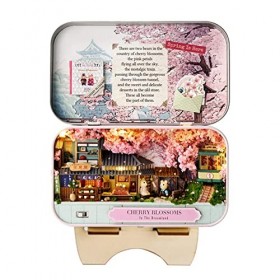 Znet-au maison poupée miniature à faire soi-même, maison poupée en fer blanc | Maison poupée Paysage Box Artisanat Décoration