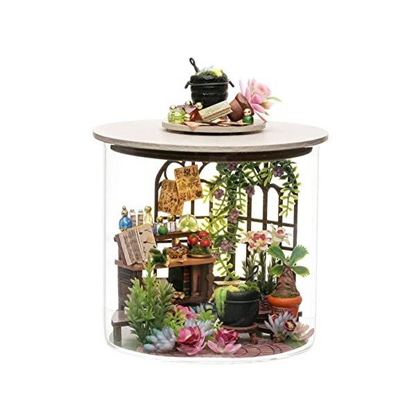 Boîte magique faite à la main pour maison de poupée, accessoires de maison de poupée avec lumières LED, décoration de chambre