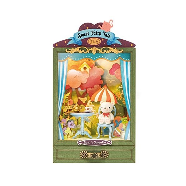 a-r Maison de poupée Miniature,Miniature de Maison de poupée Bricolage avec Meubles - Maison de poupée exquise de la série Ga