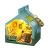 Kit de maison de poupée miniature et de meubles à faire soi-même, mini maison de poupée en bois 3D avec LED, carton de lait f