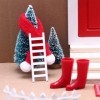 LYEAA Mini décoration de maison de poupée - Décoration de maison de poupée - Mini porte de Noël - Ensemble delfe en bois - F