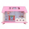 BALRAJ Kit De Maison De Poupée échelle 1:12, Petite Terrasse De Toit Miniature, Maison De Poupée pour Enfants, Rose