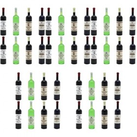 TOYANDONA 40 Pièces Vin De Maison De Poupée Maison De Poupée Miniature De Bière 1 Meuble De Maison De Poupée à Léchelle 24 B