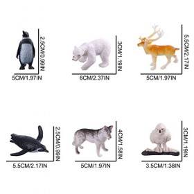 JOKFEICE Lot de 25 Petits Animaux Polaires réalistes en Plastique - Modèle daction de Pingouin - Jouet éducatif précoce - Dé