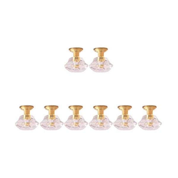 ibasenice 8 Pièces Lustre Miniature Figurine Plafonnier Lampe De Maison De Poupée Modèles De Mini Suspensions Lumières pour M