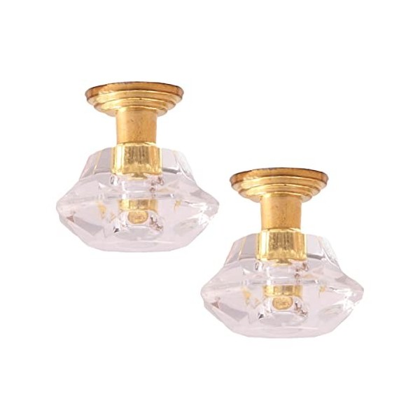 ibasenice 8 Pièces Lustre Miniature Figurine Plafonnier Lampe De Maison De Poupée Modèles De Mini Suspensions Lumières pour M