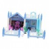 ibasenice 1 Ensemble Bricolage Villa Château Miniature Maison De Poupée Kit Filles Jouet Jouets Maison De Poupée Puzzle Kit C