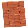 STOBOK 150Pcs Argile Rouge Bricolage Petite Poupée DAménagement Paysager Petite Maison Murale pour Briques Accessoires Faux 