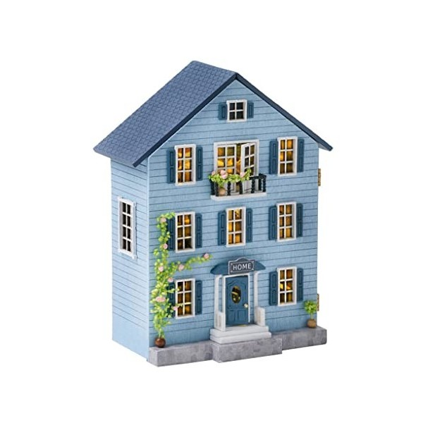 wisoolkic Maisons de poupée en Bois Kit de Construction Miniature Mini Maison modèle à la Main Assembler des Jouets pour Enfa