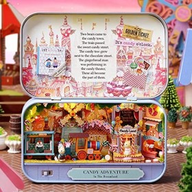 WAITLOVER Boîte en étain miniature en bois pour maison de poupée - Décoration de bureau de théâtre