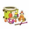 B.- Parum PUM – Batterie pour Enfant avec 7 Instruments musicaux-18 Mois et Plus 7 Articles , BX1007Z, Multicolore