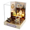 CUTEROOM DIY Mini Dollhouse Wooden Furniture Kit, Maison Petite Maison avec boîte à Musique pour Assembler Jouets Cadeaux da