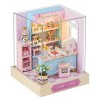 CUTEROOM DIY Mini Dollhouse Wooden Furniture Kit, Maison Petite Maison avec boîte à Musique pour Assembler Jouets Cadeaux da