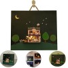 Maison de poupée miniature à monter soi-même avec meubles en bois et lumière LED, puzzle en bois 3D fait à la main, cadeau cr