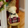 Funien Maison de Poupee,DIY Miniature Kit de Maison de poupée Réaliste Mini 3D en Bois Maison Chambre Artisanat avec Meubles 