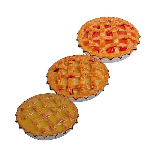 ifundom 3 Pièces Accessoires De Maison De Poupée Faux Modèle De Alimentaire Décor Mini Faux Dessert Faux Tartes Ornement Mini