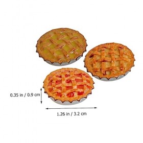 ifundom 3 Pièces Accessoires De Maison De Poupée Faux Modèle De Alimentaire Décor Mini Faux Dessert Faux Tartes Ornement Mini