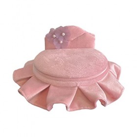 Amagogo Lit de poupée Accessoires de poupées Ornements en résine Cadeaux étui à Bijoux Rose Porte-Bijoux lit de poupée pour M