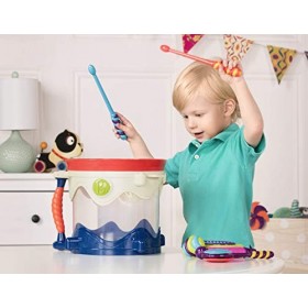 B. Toys by Battat Drumroll – Jeu de Batterie avec 7 Instruments de Percussion pour Enfants 