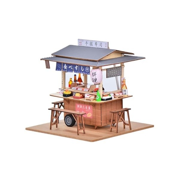 Maquette de construction de maison de poupée de style chinois - Kit miniature 3D - Mobilier de maison à LED - Puzzle - Jouet 