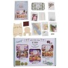 Nunafey Kit de Maison Miniature, kit de Maison de poupée Bricolage Artisanat décoratif créatif pour Les Cadeaux de Noël pour 