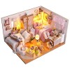 LXURY Maison poupée Bricolage | Kit Miniature Maison en Bois pour Filles | Kit Miniature Fait Main Maison poupée en Bois Bric