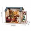 Irfora Boîte de Rangement pour poupées en Bois, Christmas Miniature Dollhouse Kit réalistique Mini 3D House House en Bois Cra