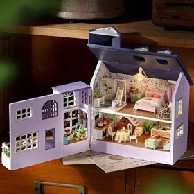 Casa P0E1 Kit de construction miniature en bois pour maisons de poupées avec lumière Molan Mini jouets faits à la main pour f
