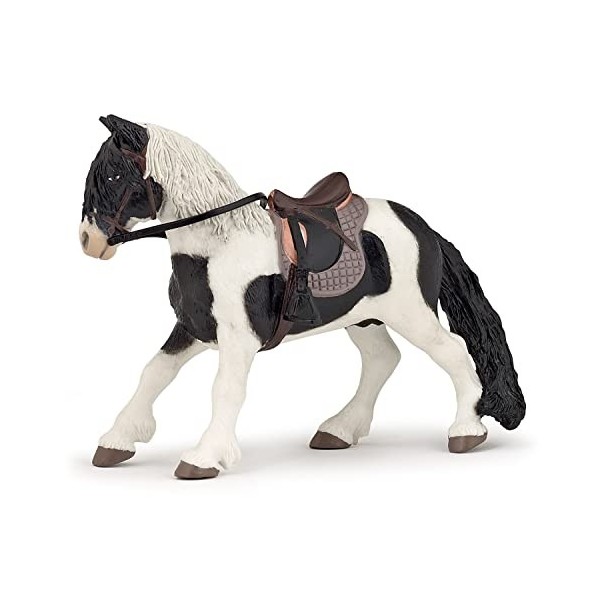 Papo - Lot de 2 figurines - Collection Papo – Chevaux, Poulains et Poneys - Jeune cavalière + Poney avec selle