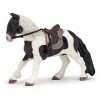 Papo - Lot de 2 figurines - Collection Papo – Chevaux, Poulains et Poneys - Jeune cavalière + Poney avec selle