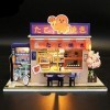 Septembre-1 : 24 échelle de style japonais Takoyaki Shop modèle miniature maison de poupée kits pour cadeau danniversaire