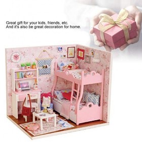 plplaaobo Nouvelle Maison de poupée en Bois Bricolage, Meubles Maison de poupée Jouets éducatifs Enfants Cadeaux danniversai