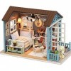 CUTEROOM Bricolage en Bois Dollhouse Handcraft Miniature Kit-Chambre à Coucher modèle et Meubles montrent des Photos et lens